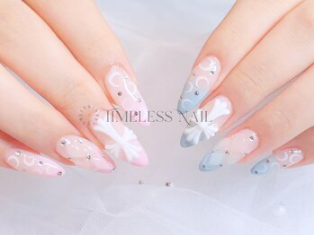 タイムレスネイル 船橋店(TIMELESS NAIL)の写真/【持ち込みコース】200種類以上のパーツつけ放題！指先を彩る特別な休日を過ごしませんか♪