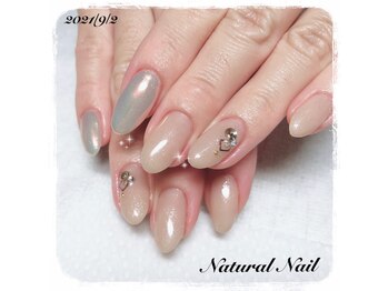 ナチュラル ネイル(Natural Nail)/ユニコーンミラーでピカピカ★