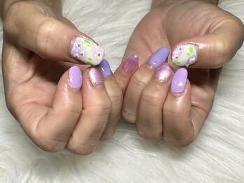 ジェー エス シー ネイル(J.S.C.nail)/サンプルデザイン/紫陽花ネイル