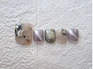 FOOTネイル ¥9980 くすみカラー