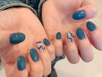 プラチナムドール 西院店(PLATINUMDOLL)/40代ネイル春グレージュネイル