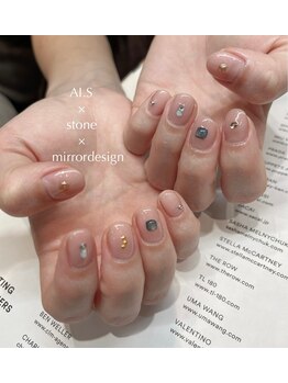 ワンカラー×ストーンアート