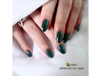 瑠璃(RURI)/きれいめ オリーブ色 ミラー