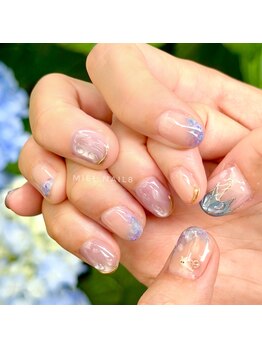 ミエル 溝の口店(miel)/紫陽花ネイル