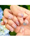 紫陽花ネイル