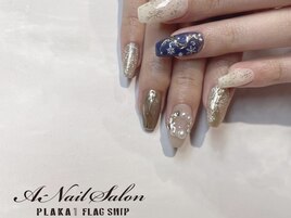 雪の結晶nail
