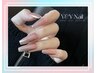 ★HAND 【チップ 長さだし】 ワンカラー/ラメ 2色 + パーツ1コ無料付き