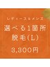 【レディース・メンズ共通 初回】 選べる脱毛1箇所　¥3300　(L)