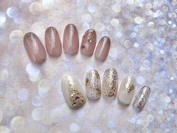 アニーアンドジーノイマザト(Annie&Gino imazato)の写真/【選べる定額¥5700～】シンプルで上品なネイル♪自爪を削らないパラジェルが大好評！色変更も可能◎