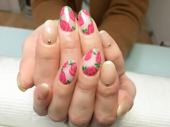 リリーヘブン(LILY HEAVEN)/春先取り!ローズで大人ネイル