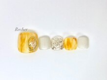 ネイルサロンリシェ 烏丸御池(Recher)/オレンジカラーのデザイン