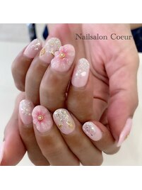 ぷくぷくお花ネイル