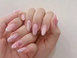 冬ネイル/ツイード/ワンホン