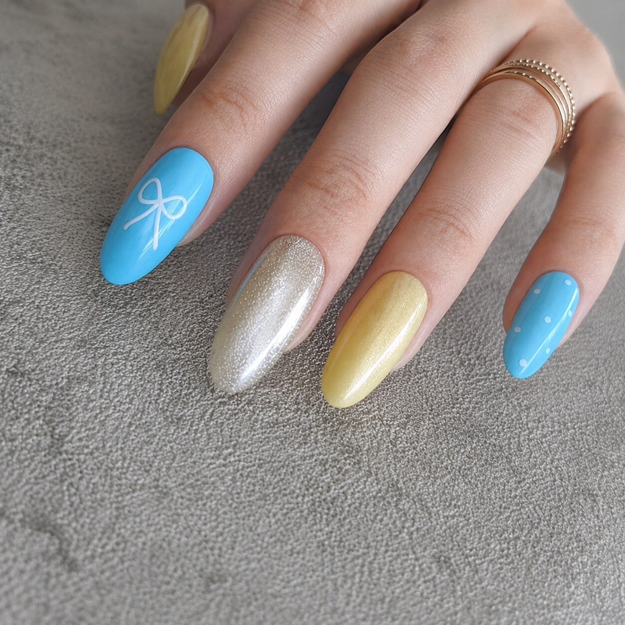【平日限定】HAND★リボン×ドットネイル♪ \7600→\5000