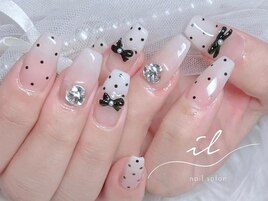 ドットネイル×グラデーション