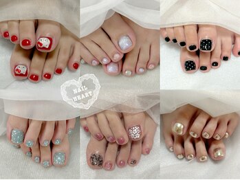 ネイルハート(Nail HEART)の写真/《素足にはフットネイルで女子力UP♪》サンプル50種以上ご用意！初めての方にもおすすめ◎