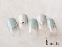 アイネイルズ 横浜EAST店(I-nails)/上品オフィスオーバルフレンチ