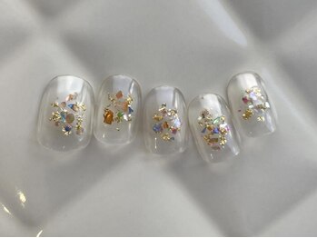 アイネイルズ 池袋店(I-nails)/ゴールドカラーシェル