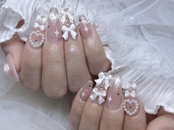 モカ 心斎橋(moca by Lee)/【Nanako】リボンネイル