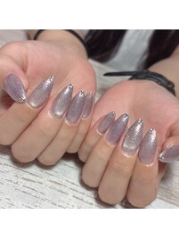 マグネットの透明感ネイル