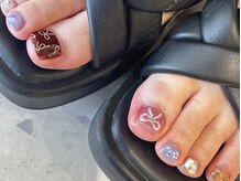 アース コアフュールボーテ 長野上田店(EARTH Coiffure beaute')/リボンフットネイル