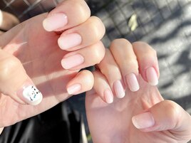 【冬】雪だるまネイル