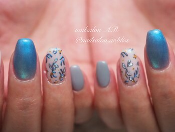ネイルサロンアンドスクール エーアール(AR)/夏！Blue！サンプルデザイン☆