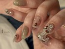 シンプルこなれレースホロネイル
