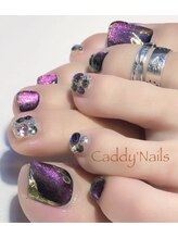キャディーネイルズ(Caddy' Nails)/ブラックにパープルマグネット