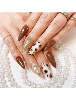 ブラウン×ふんわりレオパード♪