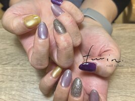 推しカラーネイル♪