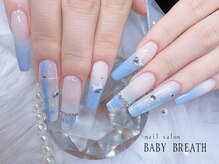 ベイビーブレス(BABY BREATH)/持込デザイン☆チェックネイル