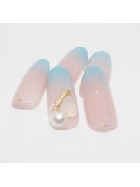 ピンク×ブルーグラデ