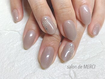 サロン ド メルシー(Salon de MERCI)/ワンポイント結晶 nail☆