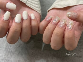 エクラス 銀座(Heclats)/アシンメトリー/アイボリー/ラメ