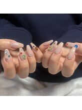 Mネイルアンドカフェ シェレステ/ビジューネイル^_^