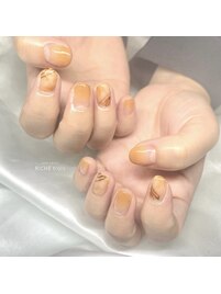 キャラメルアートネイル♪