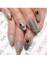 ネイル ゴシップ(Nail Gossip)/by KITTY★グレー×ビジュー