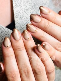 ミラーグラデーションネイル