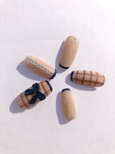 ダリア 西大寺本店(DAHLIA)/チェック＆リボンネイル♪