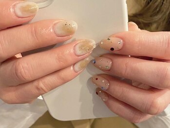 アイネイルズ 梅田店(I nails)/ストーンアシメニュアンス