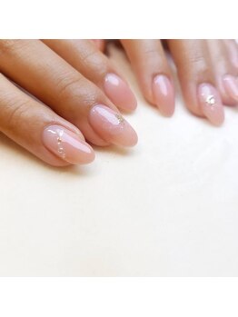 ピオニーネイル(peony nail)/たらしこみフラワー