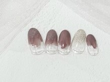 リベレ(LIBELLE)/塗りかけネイル/シンプルネイル