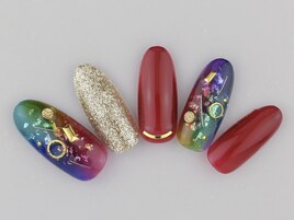 カラフルクリアアートネイル