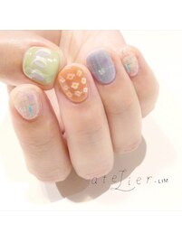 パステルカラフル