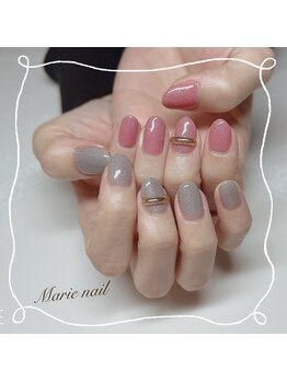 マリーネイル(Marie nail)/アシンメトリーネイル5,500円~