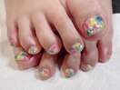 キラキラシェルネイル