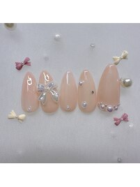 大人気デザインリボンネイル