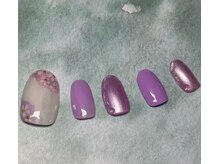 ジェー エス シー ネイル(J.S.C.nail)/サンプルデザイン/紫陽花ネイル