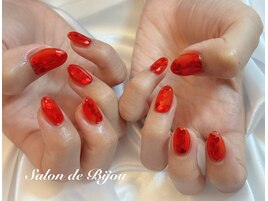 ハートホロnail¥8000